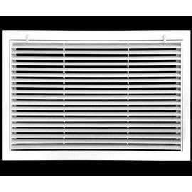 HVAC Premium 20" X 6" Aluminum Return Filter Grille for 1" Filter - Easy Airflow - Linear Bar Grilles [Outer Dimensions: 22.5"w X 8.5"h]