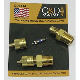 C&D Valve CD1414/2 1/4" Flare Access Fittings Pack of 2