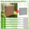 Livole Bamboo Toilet Paper Storage with Lid - 16 Regular