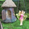 TG,LLC Treasure Gurus Miniature Leaf Tree Swing Fairy Girl Figurine