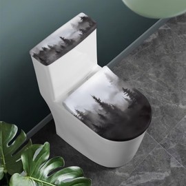 Kathyboom Toilet Lid Covers, Stain Resistant Toilet Seat Covers Toilet Tank Lid Cover for Hotel Home Toilet Keep Toilet Clean(Mountain)