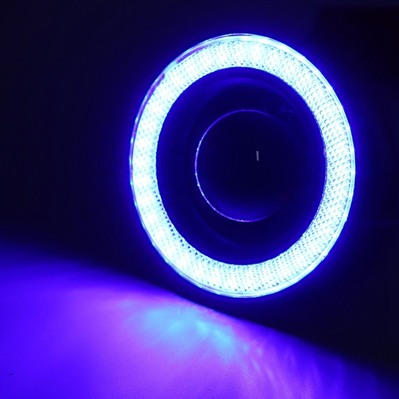 Pair 3.5in LED Fog Lights Angel Eyes with COB Universal