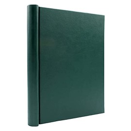Bindertek Faux Leather Springback Thesis Binder - Green, 2" Spine Width, 250 Sheet Capacity, High-Tension Spring Clamp Style, Perfect for Thesis Work, Legal Documents, Menus, Portfolios, Photography