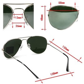 4sold, Unisex sunglasses 70’s Designer Style, Men & Women - Pilot style, metal frame, UV 400 protection lens - Mirrored sunglasses, one size, vibrant lens colors - Fits all