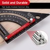 Dajianglx Carpenter Square 7 inch, Aluminum Adjustable Rafter Framing Square,