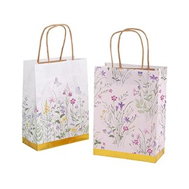 Fun Express Medium Cottagecore Kraft Paper Bags - 12 Pieces