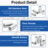 MroMax M8x30mm Round Connector Nuts, 304 Stainless Steel Threaded Sleeve