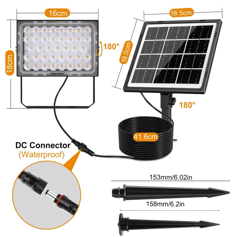 MEIKEE RGB Spotlight 30 W LED Spotlight with Remote Control