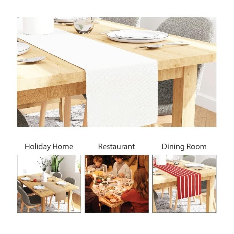 Encasa XO Dining Table Runner 13"x79" | Yarn Dyed Fine