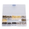 240Pcs Leather Rivet Double Caps Tubular 2 Sizes Metal Set