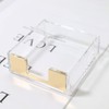 MultiBey Clear Gold Acrylic Sticky Note Pad Holder for Desk,