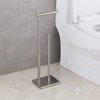GERZWY Toilet Paper Holder Free Standing with Reserve, SUS 304