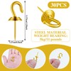 Hotop 30 Pieces Push Pin Wall Hooks Metal Thumb Tack