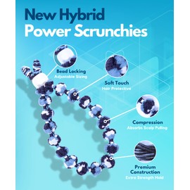 Bunzee Bands Green Hair Ties for Thick Hair - Elastic Hair Ties No Damage - Rubber Bands for Hair Tie - Bracelet Hair Ties for Women - Hair Scrunchies for Women - Adjustable Ponytail Holders