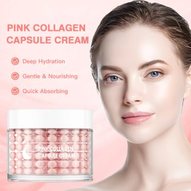 Collagen Capsule Cream, Deep Hydration Collagen Cream, Anti-Aging Face Moisturizer to Nourish and Soothe Skin, Collagen Face Cream for Smooth & Youthful Glow