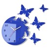 Round and modern butterfly wall clock with no tick sound
