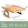 Danfoxer Couch Arm Tray,Bamboo Folding Sofa Tray,Sofa Armrest Trays Clip-On