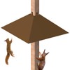 Khordin Metal Squirrel Baffle for 4x4 Post, Outside Wooden Pole
