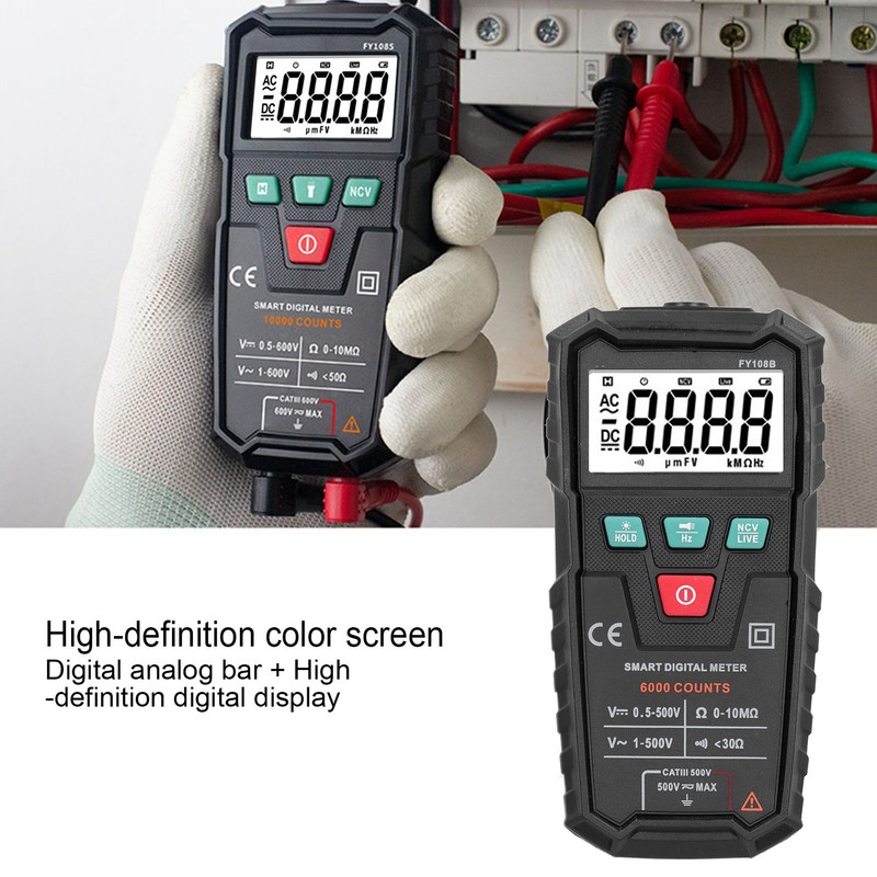 Digital Multimeter Full Automatic AC DC Voltage Resistance Tester for