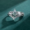 OLIVIASO Engagement Rings for Women,Moss Agate Rings Set for Women,925