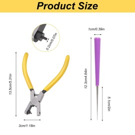 QBXMY7 2PCS Band Leather Punching Pliers 2.0mm Belt Punch Tool for Belt Punching Tool Lace Punch Hand Wrist Strap Leather Punching Tool for DIY Craft Shoes Fabric