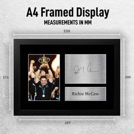 HWC Trading FR Richie McCaw New Zealand Gifts Printed Signed Autograph Picture for Rugby Union Fans - A4 Framed