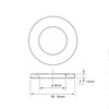 Washers M8 x 16 mm Large, Pack of 50 Body