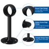 Ceiling Curtain Rod Brackets, Heavy Duty Curtain Rod Holder Black