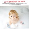 Gatuida 2pcs Cartoon Bath Sponges Gentle Exfoliating Shower Scrubbers for