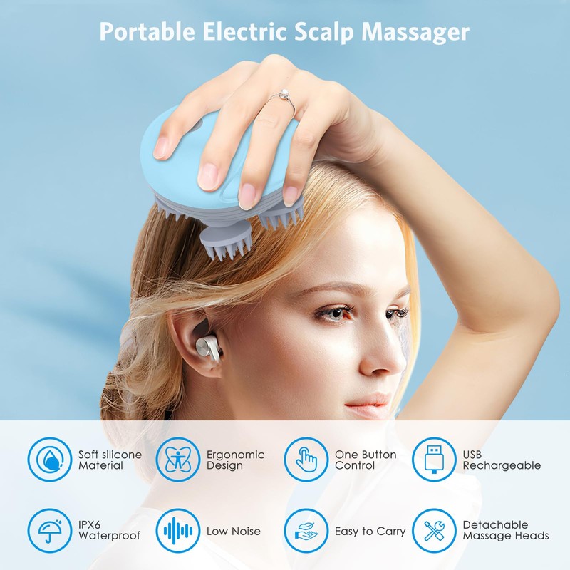 AMIR Head Massager for Cats, Portable Handheld Cat Massager with