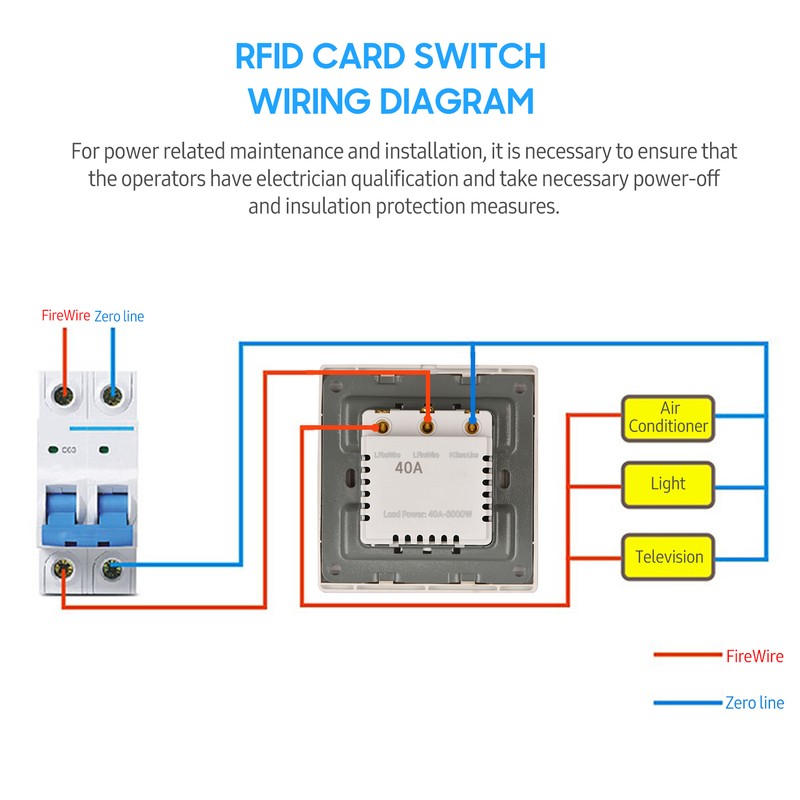 Hotel High-power 40A Power Off Energy Saving Saver Mechanical Power