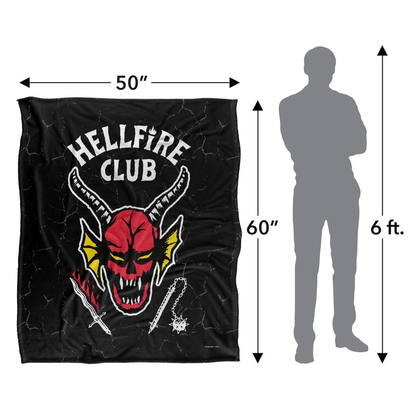 Stranger Things HELLFIRE CLUB LOGO Silky Touch Super Soft Throw