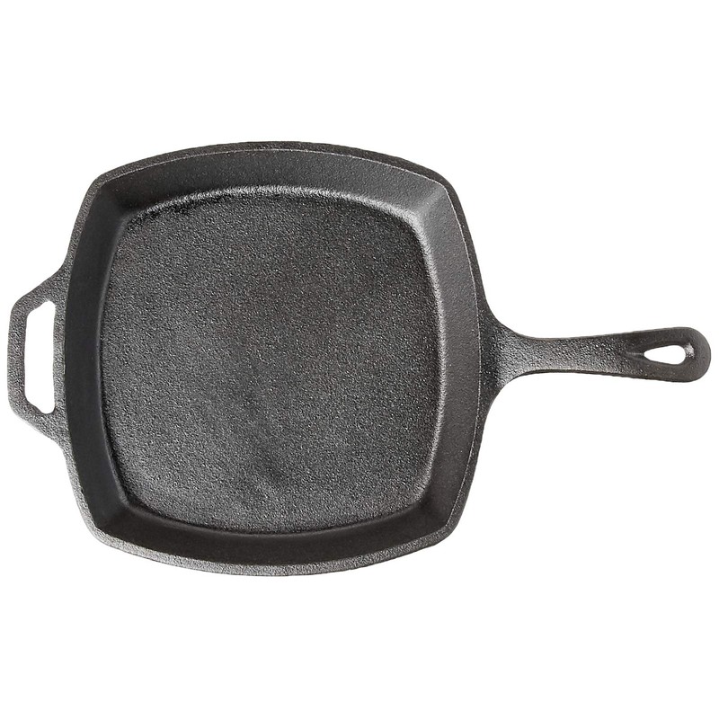 Jim Beam JB0217 10.5" Pre Seasoned Cast Iron Square Skillet