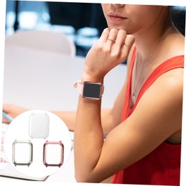 LABRIMP 3pcs TPU Smartwatch Protective Cases for Silver Scratch Bumper Shells for Enhanced Elegance and