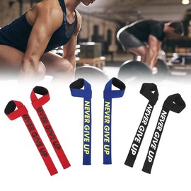 Wrist Straps for Sport - Non-slip and Wear Resistant Wrist Straps- Suitable for Weightlifting, Bodybuilding, Powerlifting - Color: Red