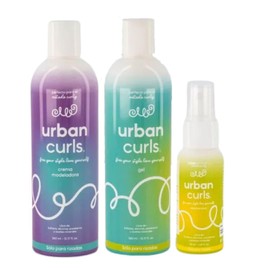 URBAN CURLS CURLS Kit Tratamiendo Estilizante Para el Cabello Rizado u Ondulado Crema Modeladora (360 Ml), Gel (360 Ml) y Reviva Rizos (50 Ml)