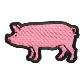 PatchStop - World's Largest Patch Store Dark Pink Pig Patch, Pig & Farm Animal Patches