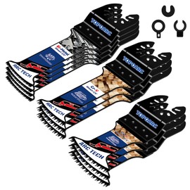 TOPOARC 10 PCS Oscillating Saw Blades Professional Japanese Teeth Multitool Blades for Wood Plastics Metal, Multi Tool Blades Kits Compatible with Dewalt, Milwaukee, Ryobi, Rockwell, Bosch