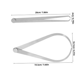 NOLITOY 2pcs Calipers Pottery Measuring Tools Clay Measuring Tools Clay Measurement Kit Pottery Sculpture Tools Inside Measuring Tools Joint Measuring Tools Silver Stainless Steel