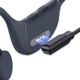 Compatible with SANOTO Bone Conduction Headphones Charger, Magnetic Replacement Charger Compatible with SANOTO ‎DG08-H Bone Conduction Headphones (Black)