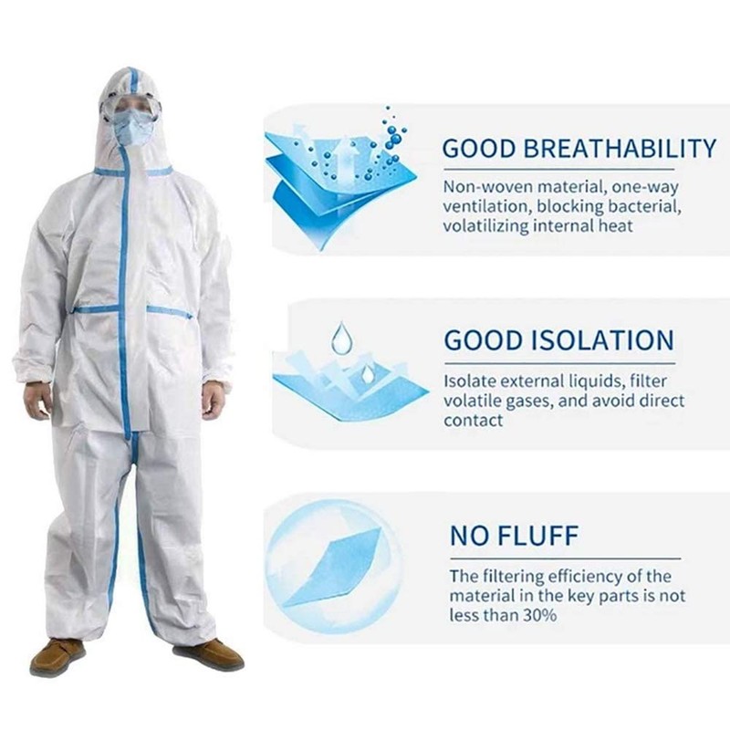Body Protective Clothing Disposable Coveralls One-Piece