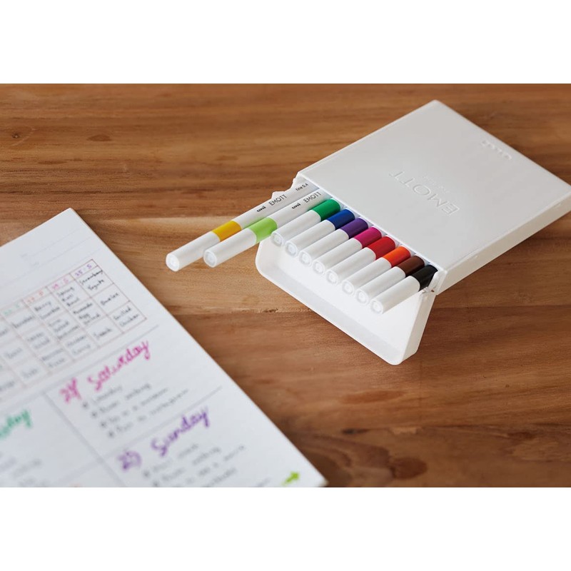 Emott Fineliner Pen Set #1, 10-Colors, Assorted