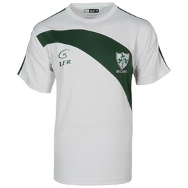 Malham Shamrock Ireland Breathable T-Shirt Live for Rugby Embroidery 100% Polyester (US, Alpha, Large, Regular, Regular, White)