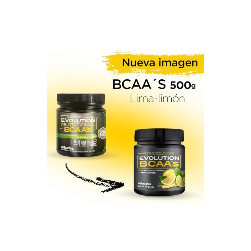 EVOLUTION, Aminoácidos BCAA, Suplemento Alimenticio, Leucina, Sin Gluten, Pre Workout,