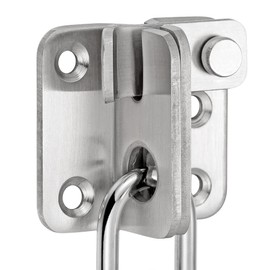 INIRET 2 Packs Flip Latches，1.81”x1.77”Brushed Nickel Stainless Steel Thickened Heavy Duty Hasp barn gate Door Latch Door Lock,Sliding Door Antique Lock Wine Cabinet Closet Door Latches-Right Open