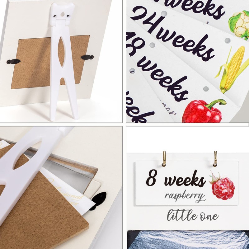 Sonogram Picture Frame - Weekly Fruit & Vegs Pregnancy Milestone,