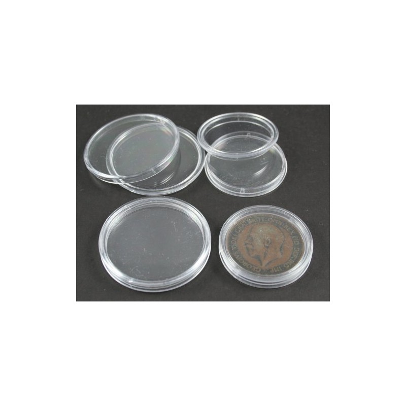 10 Lighthouse coin storage capsules. (38mm Ø)