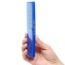 Allegro Combs Peines de corte para barbero 420, peinetas para barba, bigote, hombres, mujeres, niños pequeños, trenzados, 3 unidades (azul rey)