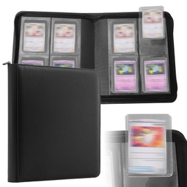 TopLoader Binder Folder Toploader Trading Card Album for 160 Toploaders, 4 Compartments Top Loader Binder with Sleeves for 3 x 4 Inch Rigid Toploader Card, Toploader Card Album in Top Loaders for