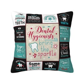 Dental Hygienist Gifts Pillowcase 18" x 18", Dental Hygienist Gifts for Women, Gifts for Dental Hygienist Women, Dental Hygienist Graduation/Appreciation Gift